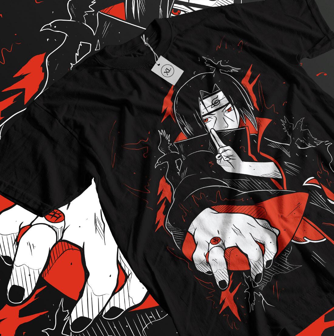 Itachi Uchiha T-shirt Naruto Rasengan Jiraiya Anime Manga Style Shirt All Size S