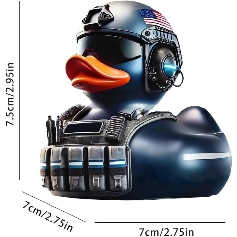 Armed Army Duck,Veteran Tribute Duck,Military Uniform Armed Forces Resin Ducks for Jeeps Ducking,Veterans Memorial Duck Honoring Veterans Rubber