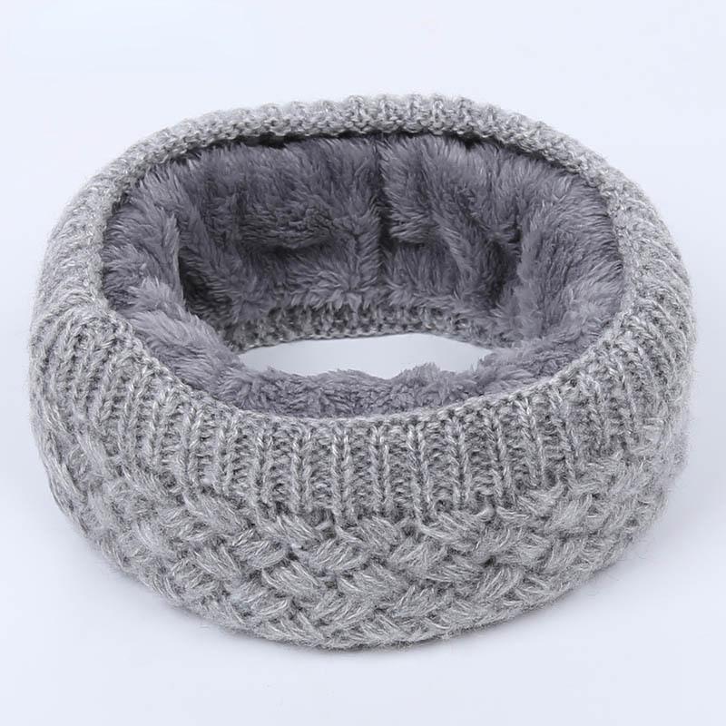 Children Baby Warm Cotton Brushed Knit Neck Winter Scarf for Women  Warmer Circle Ski Climbing Scarf Neck Scarves Men