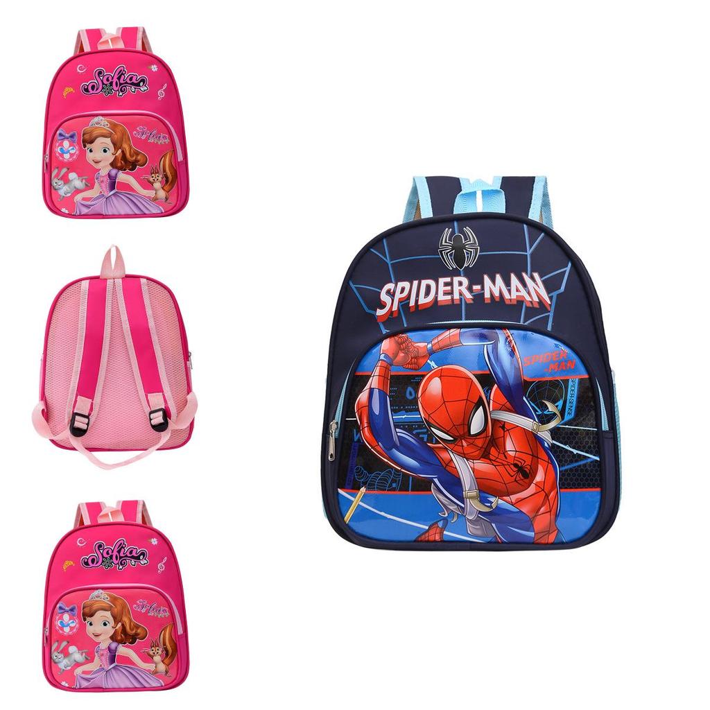 High Capacity Frozen Spiderman Iron Man Kid's Backpack For School And Travel