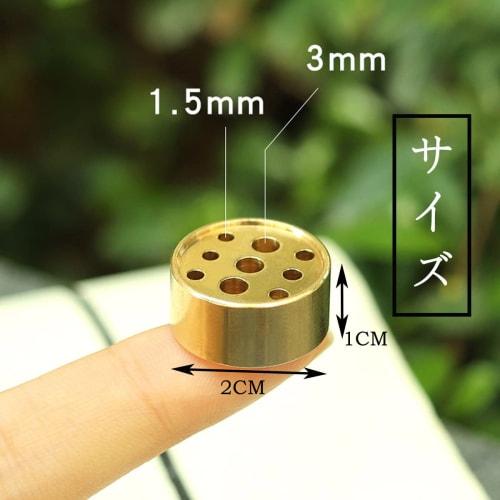 Forahome Brass Cylindrical Mini Incense Holder, Cute, Durable, Compact, Portable, Ideal for Graves, Buddhist Altars, Meditation, Study, and Yoga (Gold