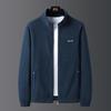 Autumn and Winter Warm Lamb Wool Middle-aged Men's Stand-up Collar Fleece Sweater Men's Thickened Father's Clothing