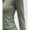 Lululemon All It Takes RiBBeD Nulu V Neck Long sleeVe Shirt  B D Cups Willow Leaf