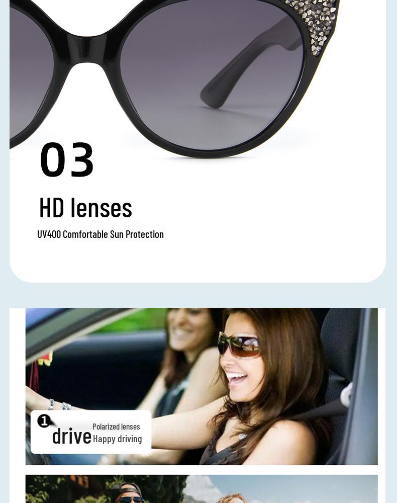 New Trendy European & American Women's Anti-UV Outdoor Sport Sunglasses