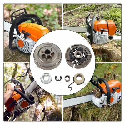 Needle Bearing Clutch Drum Kit Worm Gear Washer E-clip Chainsaw Outdoor