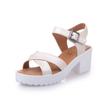 Special for thick-soled thick-heeled sandals for women, simple buckle, comfortable wedge-heeled large-size sandals 33-45