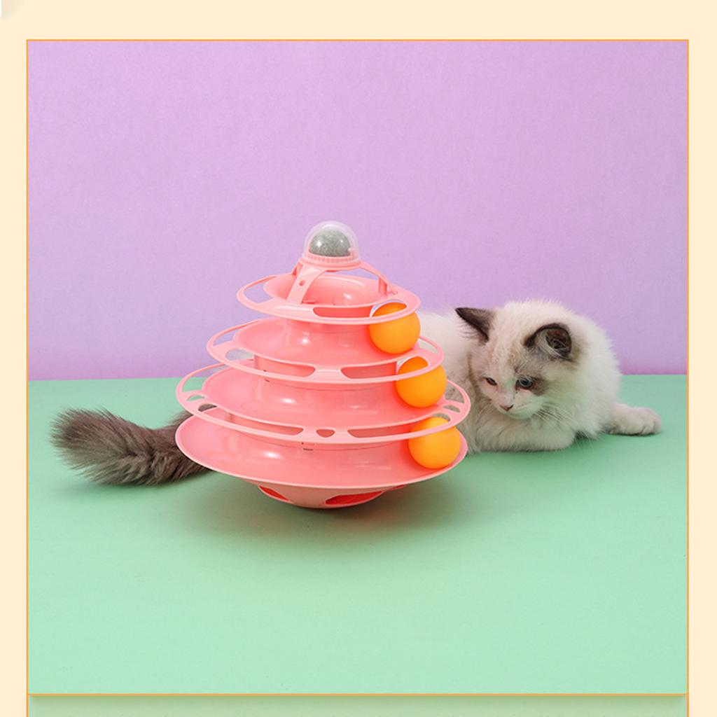 3-layer Turntable Tumbler Turntable Toy To Amuse Cats