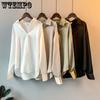 Satijnen Blouse met Lange Mouwen voor Dames Lente en Zomer Retro Hong Kong Stijl Shirt Top