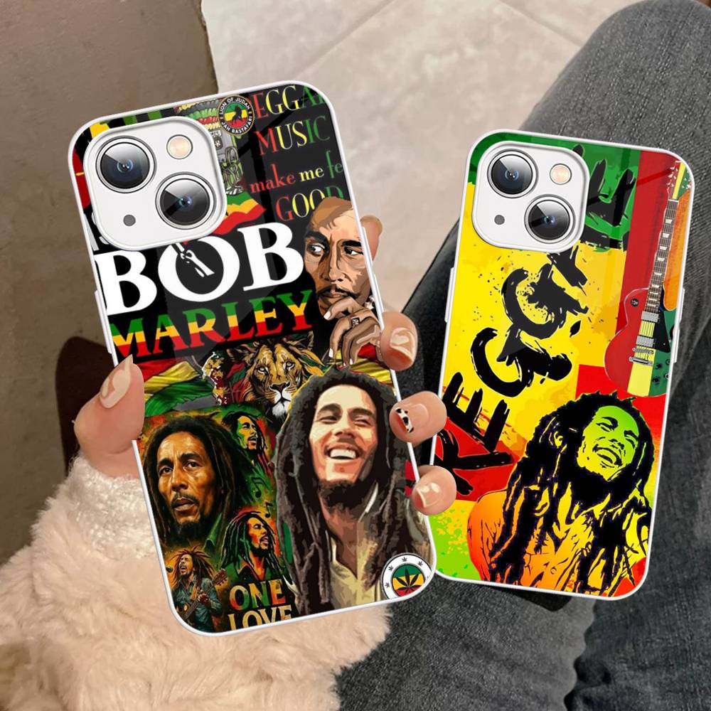 Bob Marley Rasta Lion Tempered Glass For Iphone 14 13 12 11 Pro Mini XS MAX 14Plus X XS XR Fundas