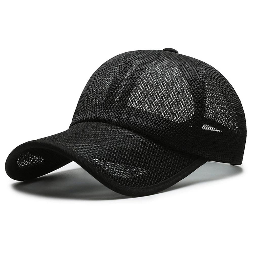 Offene Kante Baseballkappe Atmungsaktives Netz Sommerhut für Herren Damen Outdoor Sonnenschutz