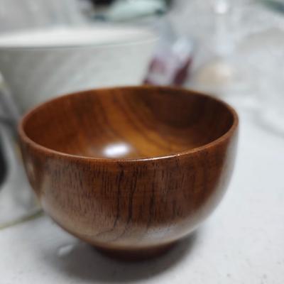 Handcrafted Japanese Zelkova Wood Bowl, Elegant Wooden Dining Bowl, Authentic Rustic Wooden Soup Bowl for Home Use