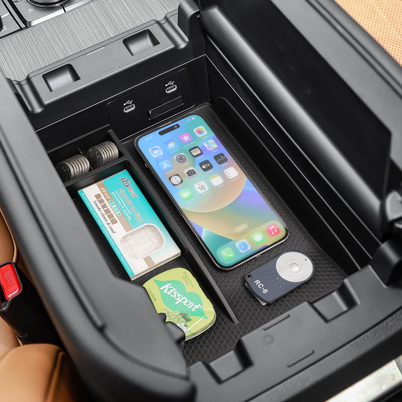 Premium ABS  Fit Center Console Organizer Tray For Mazda CX-90 CX-70 CX-80 2024-2025 Anti-Slip Armrest Storage Box