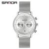 Sanda Men's Fashion Quartz Watch with Date, Three Hands, and Nail Scale