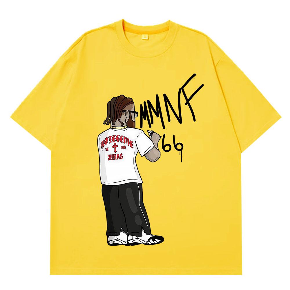 Rapper Hades66 Fashion Print Tshirt Unisex Women Hiphop Vintage Tshirts Shortsleeved Loose Casual Aesthetic Trend Tshirts