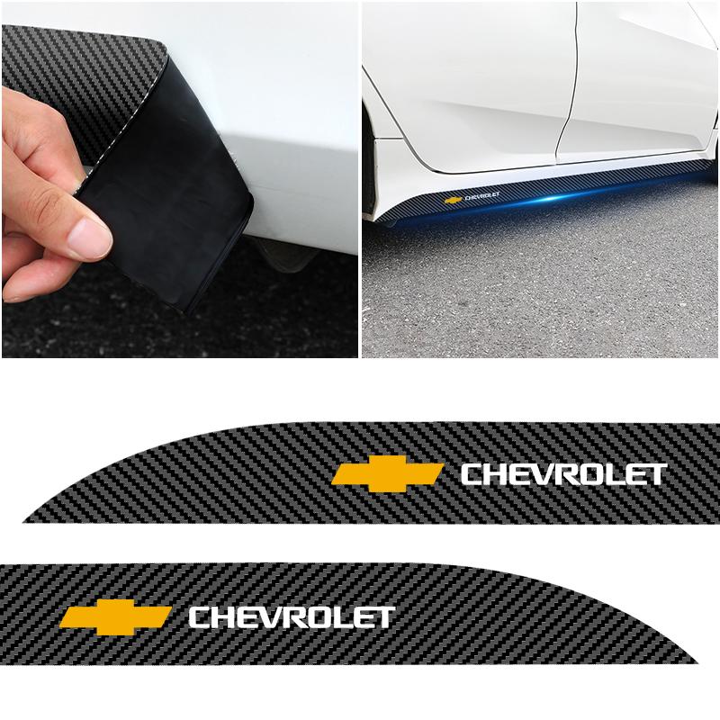 Carbon Car Door Side Skirt Sill Stripe Sticker Anti-scratch Refit Sticker For Chevrolet Cruze Equinox Captiva Trax Malibu Tahoe Impala Sonic