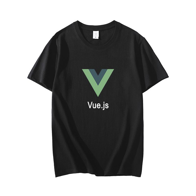 Computer Front End W Frame Vuejs Peripheral Shortsleeved Tshirt Unisex Geek Programmer Clothes Summer Cotton