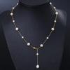 Silver Freshwater Pearl Necklace, Chain Necklace, Neck Accessories