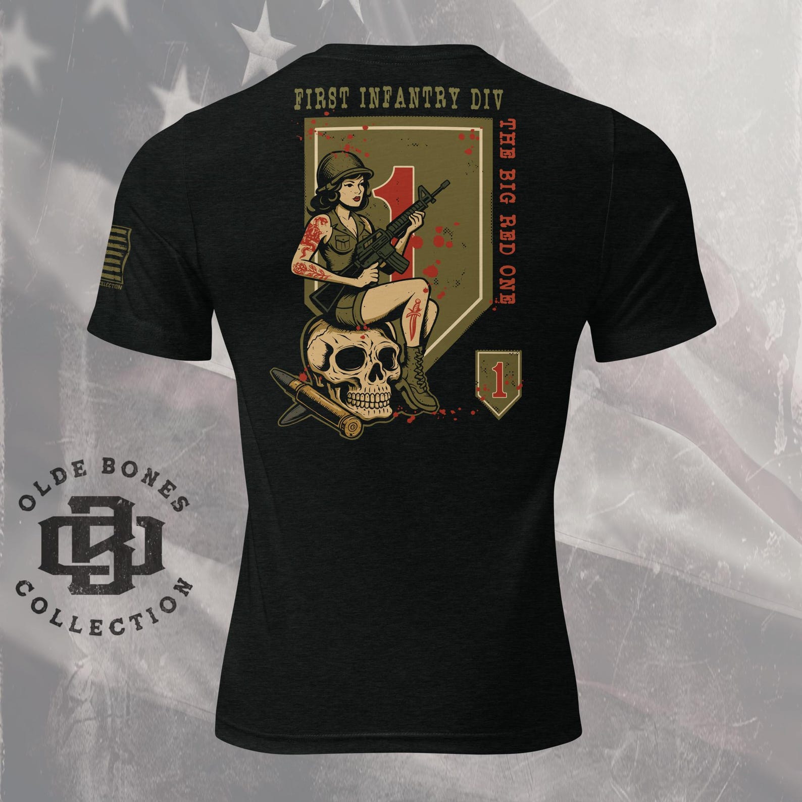 Army 1st Infantry Division T-Shirt - The Big Red One - Military Graphic Tee M