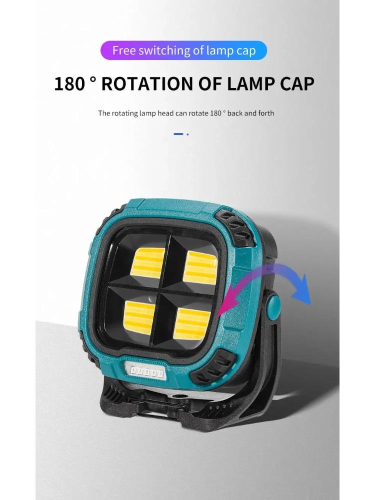 Hook Portable LED Flashlight Rechargeable Camping Hiking Fishing Light with Power Bank Strong Magnetic Adsorption Lantern