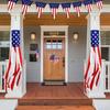 Hanging Windsock Banner with LED Light 30cm and 70cm Length Outdoor Fabric Cylinder Flag for Garden Yard Porch Decor