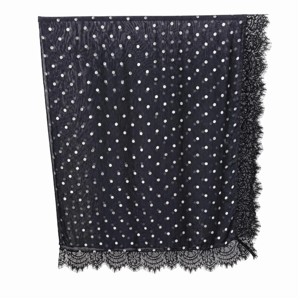 Modal Turban Head Scarf Polka Dot Print Long Turban Scarf Fashion Muslim Hijab Scarf Women Ramadan