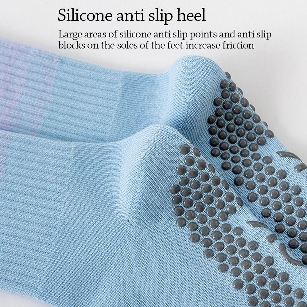 Non-Slip Pilates Socks Breathable Sport Socks Casual Mid Tube Socks