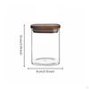 Borosilicate Glass Jar Square Canister Easy to Clean Pantry for Cafe 6060mm