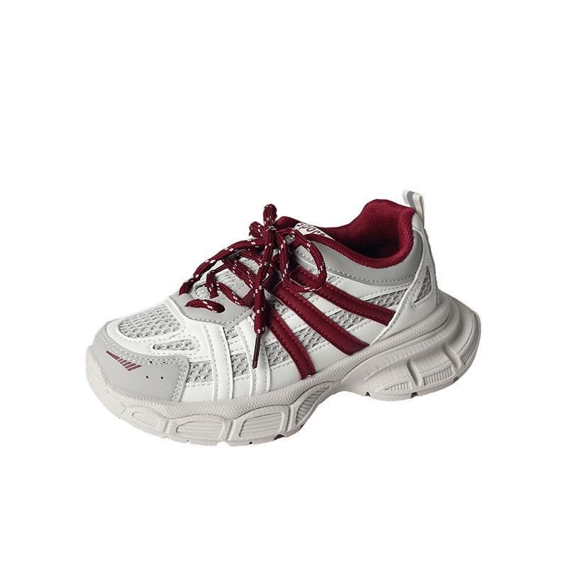 Children's mesh sports shoes spring and autumn popular boys and girls soft-soled dad shoes middle-aged children's trend versatile casual shoes