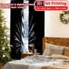 2D FLAT PRINTING 2pcs Curtains (Without Rod) Barber Tools and Pole Design Modern Fashionable Curtainments During the Saint