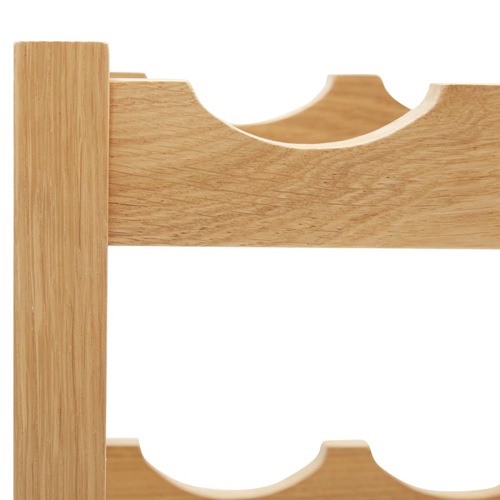 6 Bottle Wine Rack 37 x 21 x 21 cm Solid Oak Wood