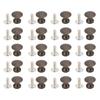 20pcs Cabinet Handle Zinc Alloy Single Hole Handle 12x11MM Round Head Drawer Pulls Bronze Vintage Cabinet Knobs Wood Case