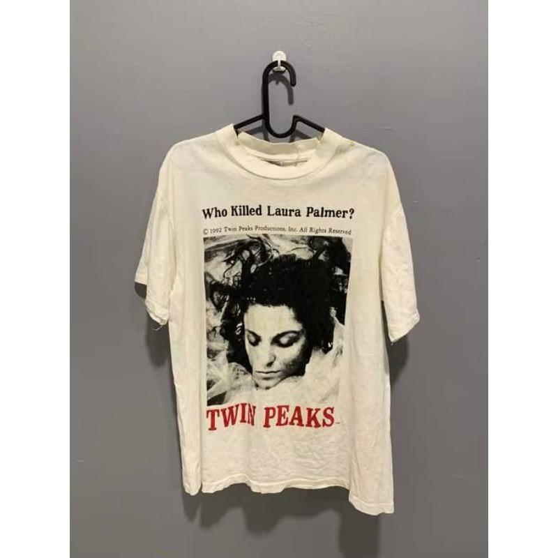 

Who Killed Laura Palmer in Twin Peaks in 1992 Men s T-shirt Summer New Style Suitable for Both Men and Women S разноцветный