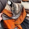 Womens Large Silk Feel Scarf Square Satin Scarves Fashion Designer Scarf Lightweight