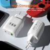 2 Anschlüsse Wandadapter 2.4A USB PD Reiseladegerät EU US Stecker für IPhone Xiaomi Samsung Huawei