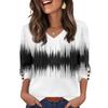 Women's Fashion, Casual And Retro V-neck Top