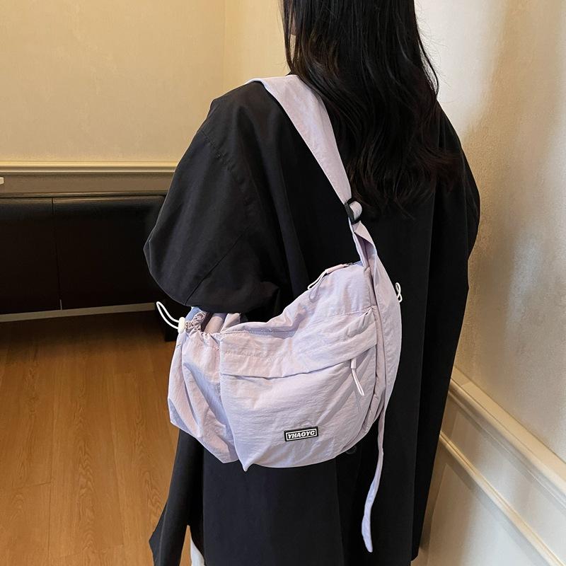 Crossbody bag 2025 new large-capacity nylon bag women's casual and lightweight shoulder bag student versatile commuter bag