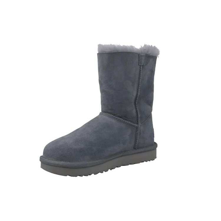 UGG Classic Mini Sheepskin Warm Durable Mini Pendant Plush Mid-Calf Snow Boots Women Boots Blue Gray 1103765-GYS