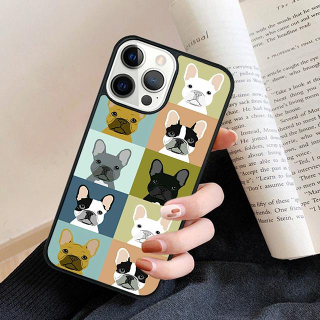 Cute French Bulldog yoga Phone Case Back Cover for iPhone 17 Air 16 15 14 13 11 12 Pro Max Plus Fundas Coque