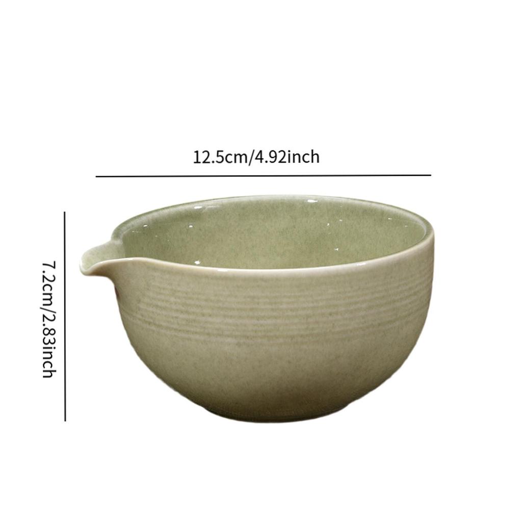 Handmade Ceramic Bowl with Spout for Matcha Mixing And Tea Ceremony