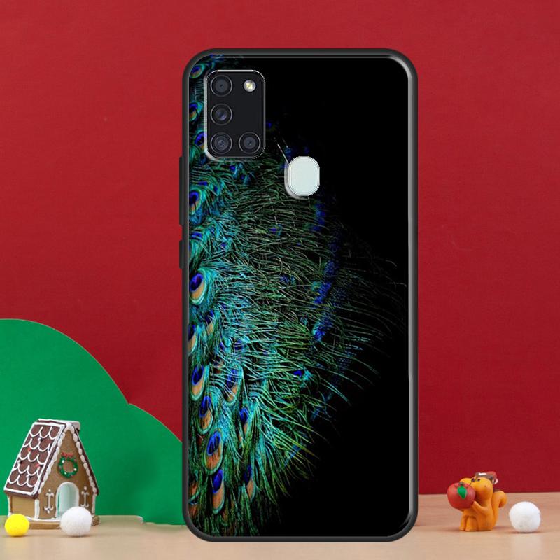 Bird Peacock Feather Case For Samsung Galaxy A54 A34 A14 A52 A32 A12 A22 A51 A71 A50 A13 A33 A53 A52S Phone Cover