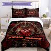 3PC Custom Name Royal Heart Crown Bedding Set Duvet Cover Closure Includes 1 Duvet Cover & 2 Pillowcases for Bedroom