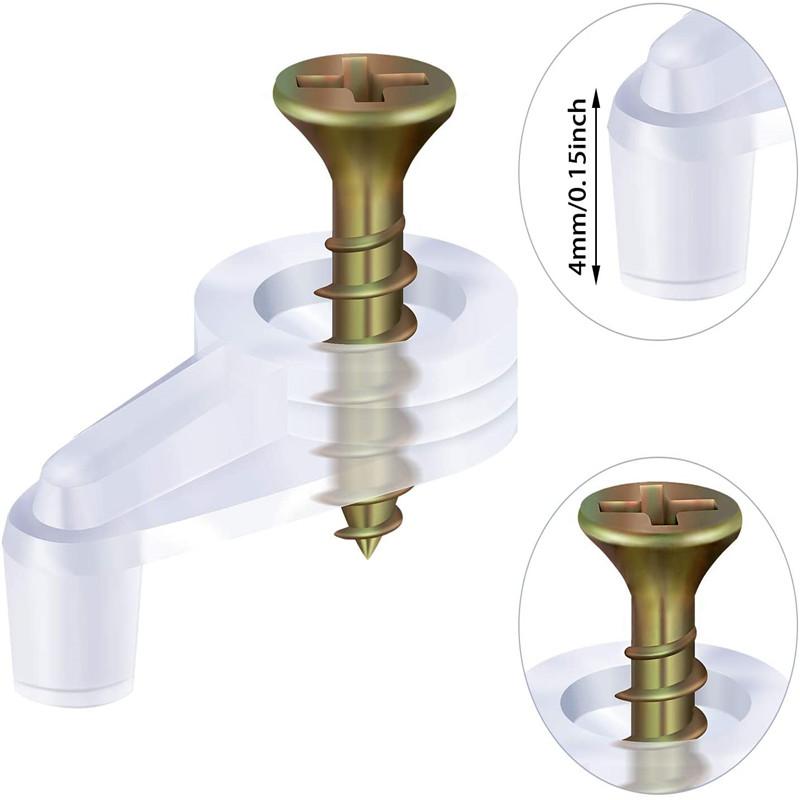 Mirror Clips Transparent Plastic Glass Panel Retainer Clips Cabinet Door Clips Cabinet Door Accessory For Cabinet Doors Kitchen