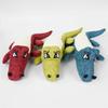 Plush Pet Toy Dogs Cats Squeaky Crocodile Design Durable Chew In Red Blue Green