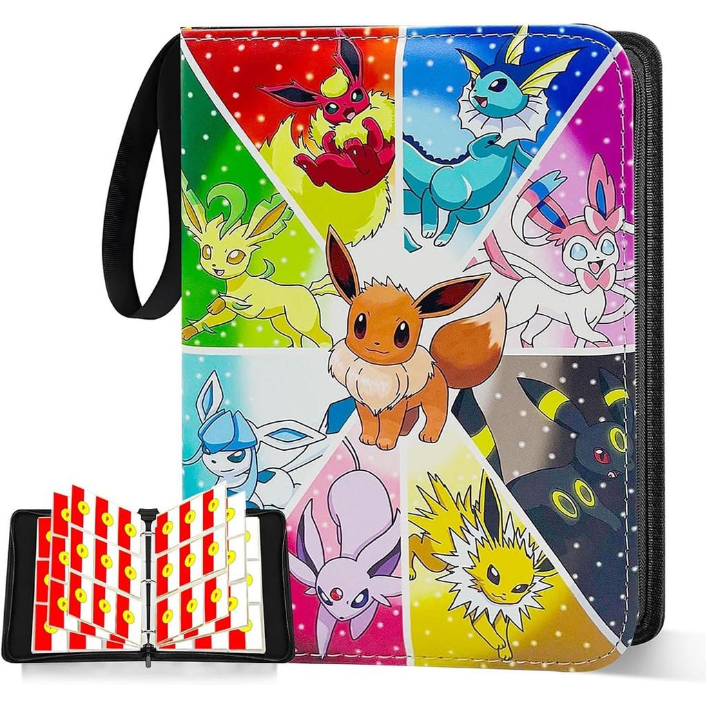 Card Album with Zipper, 9-Pocket 50 Pages Holds 900 Cards, Wear-Resistant and Waterproof, Ideal for Collectors