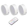 3 bucăți LED Puck Light 4 culori dimabile temporizare reîncărcabilă alimentat cu baterii LED push lampă cu E26 B