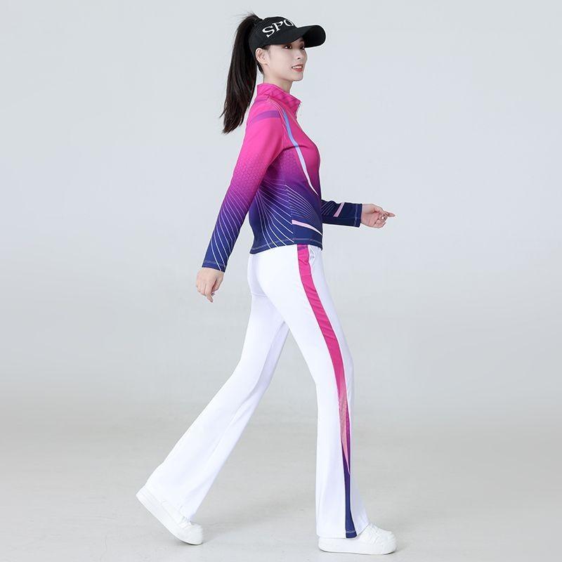 

Новый спортивный костюм для аэробики кадриль Jiamusi, групповой костюм для выступлений L фиолетовый