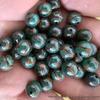 Natural 10mm Green Tiger Tooth Tibetan Dzi Agate Beads - Loose Accessories