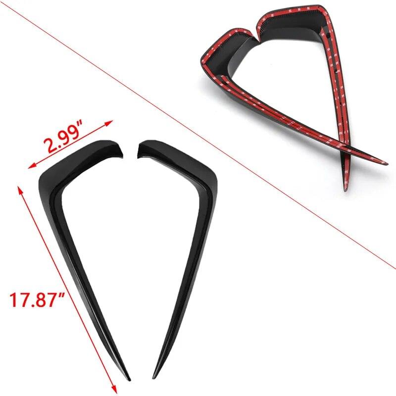 Fog Lamp Light Cover Trim Sticker Front  Bumper Side Vent Splitter Canards For Volkswagen VW Jetta MK7 - Car Accessories
