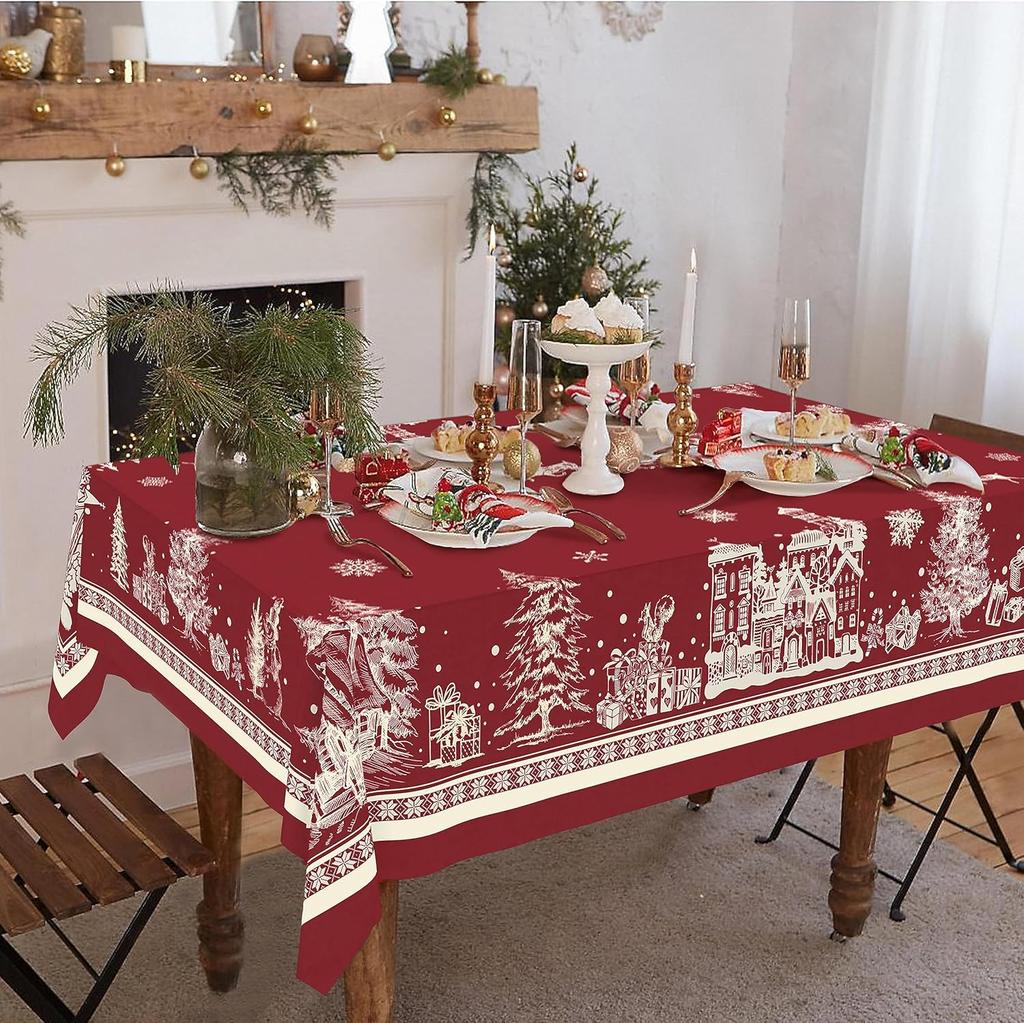 Pom de Crăciun Elan Pin Ac Fețe de masă dreptunghiulare Decor de petrecere de iarnă de Crăciun Decor de masă Bucătărie de vacanță Decor de Crăciun 2025