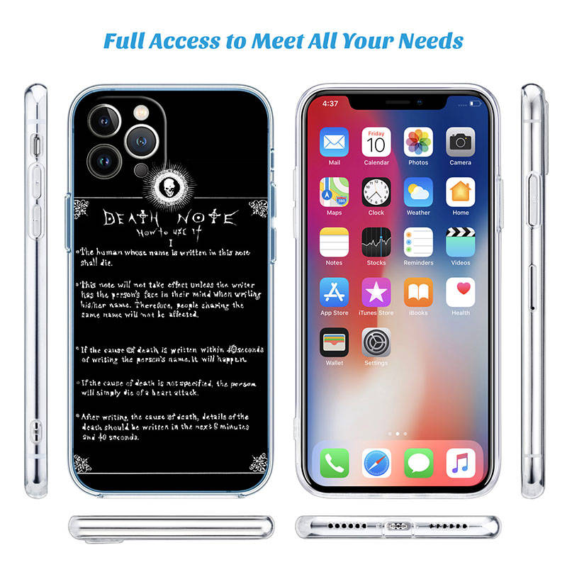 JO16 Death Note Phone Case for Motorola E22S E7 G6 G7 G8 G9 Plus Power Play G10 G20 G04 E30 E40 E22 E20 E13 G22 G23 G Stylus Play